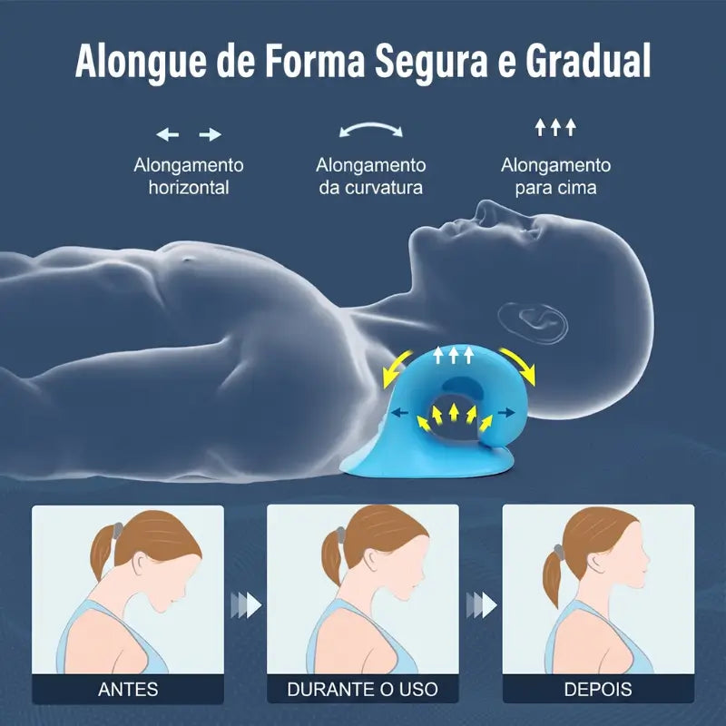 Alongador de Pescoço e Cervical com Massagem