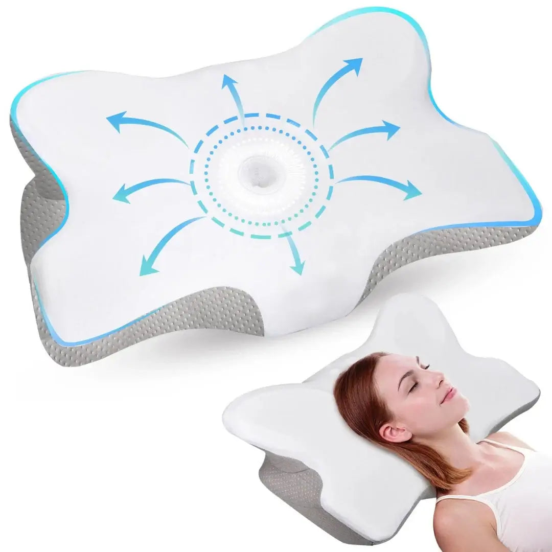 Travesseiro Cervical Borboleta de Espuma Viscoelástica