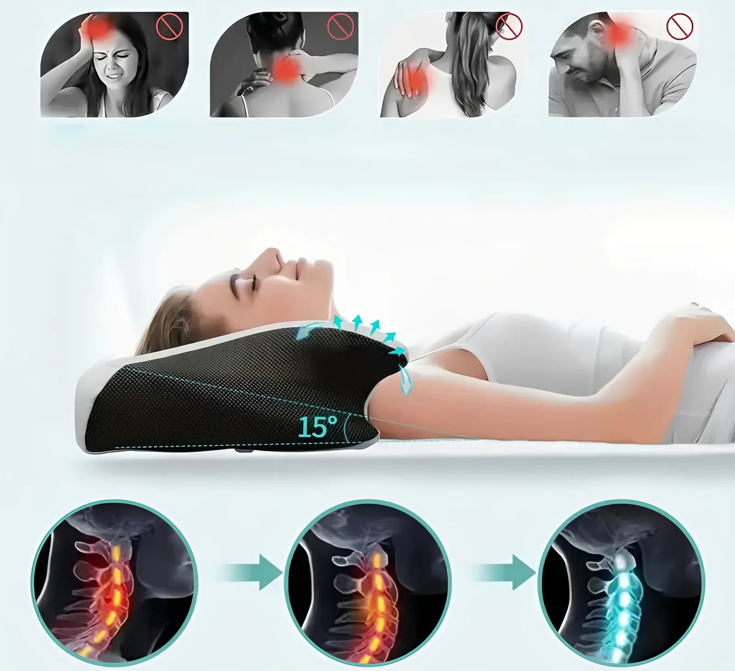 Travesseiro Cervical Borboleta de Espuma Viscoelástica